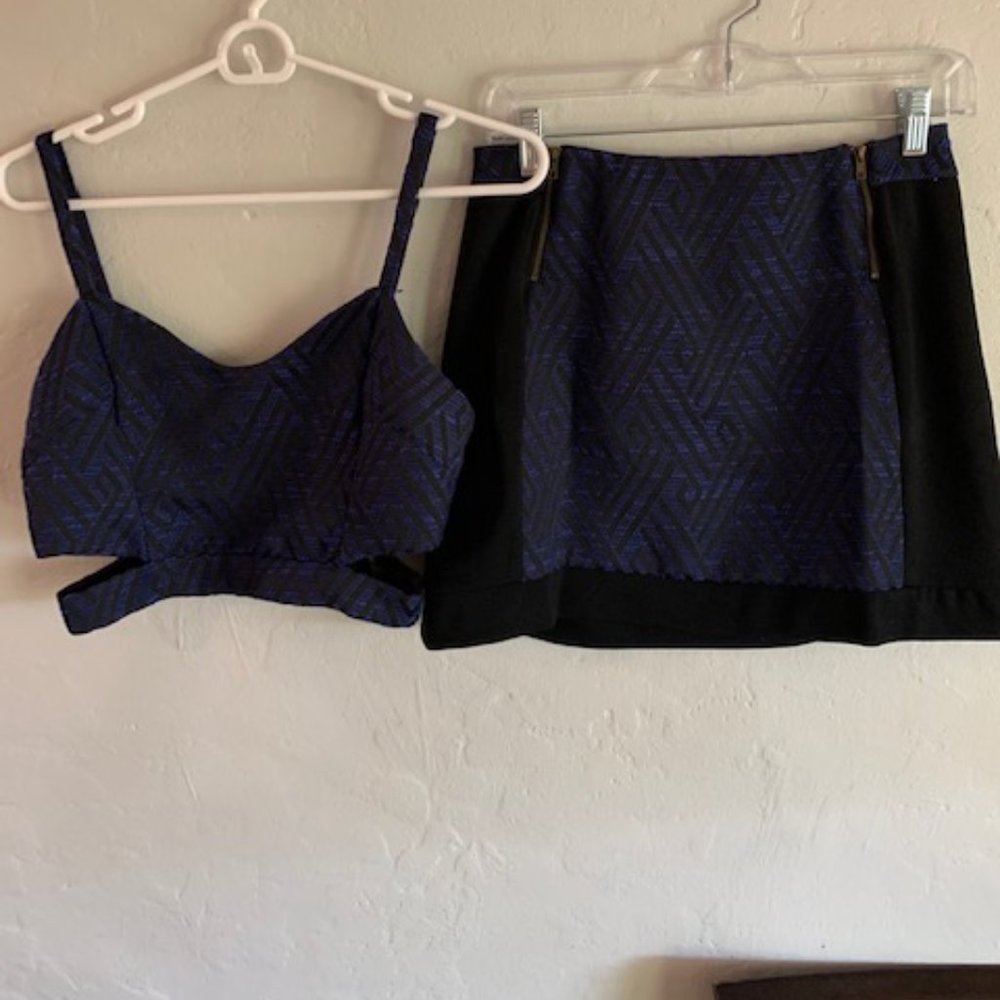 ASTR Crop Top and Skirt